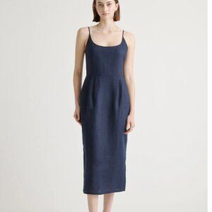 NWT Quince 100% Linen Scoop Neck Midi Dress XL